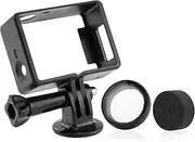 CamKix Frame Mount compatible with GoPro Hero 4, 3+, and 3 / USB, HDMI, and SD Slots Fully Accessible - Light and Compact Housing for Your Action Camera - Includes 1 Large Thumbscrew / 1 Tripod Mount / 1 Rubber Lens Cap / 1 UV Filter Lens Protector