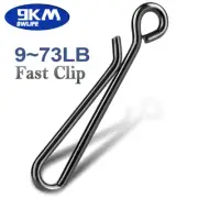 9KM Fishing Clips Stainless Steel Lure Snaps Connector Tool Quick Change Clips