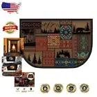 Stylish Fire Resistant Hearth Mat with Nature Design - 24x59 Inch Safety Rug