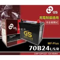 在飛比找蝦皮購物優惠-【茂勝電池】統力 GS 70B24L/S/R PLUS 免加