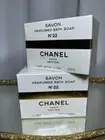 Chanel No 22 perfume savon (soap) set: 150 g x 2. Rare, vintage 1980s. Sealed