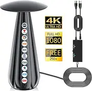 2025 TV Antenna Indoor, 2200+ Miles Long Range Digital Antenna for Smart TV Best Rated, Outdoor HDTV Antennas Local Channels with Strongest Amplifier Signal Booster Support 8K 4K 1080p- 36ft Cable