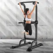 SogesPower Power Tower Dip Station Pull Up Bar for Home Gym Adjustable Height Up