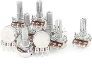 Aexit 9Pcs (Potentiometer) B100K 100K Ohm 3 Terminals Rotary Audio B Type (52ry683qf522) Potentiometer Pot