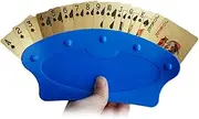 TX GIRL Playing Card Holder Tray Rack Portable Poker Holders Base Lazy Playing Cards Creative Support Poker Clip Organizes Hands for Easy Play Board Game (Color : Blue)