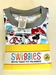 Swiggles Boys PJs Size 4/5 ‘Game Over' Cotton Two Piece Pull Over