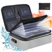 Fireproof Document Bag with Lock and Fireproof Money Bag, Safe Storage Bag