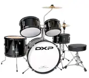 DXP TXJ5BK Junior 5 Piece Junior Acoustic Drum Kit Package