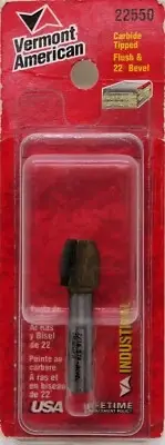 Vermont American Carbide Tipped Flush 22 Degree Bevel Router Bit. #22550