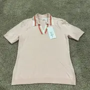 NWT Lady Hagen Women’s Contract Trim Short Sleeve Polo Shirt Size S Pink