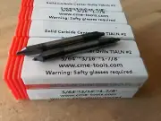 10pcs solid carbide Tialn coated #2 center drills 5/64x3/16x1-7/8" #530-CTN-2