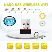 1/2/3x Mini USB Wireless N 802.11n Nano WiFi N Network Adaptor Dongle PC AU