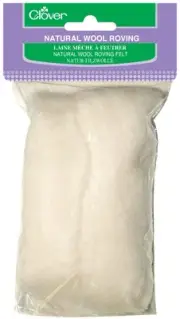 Clover Natural Wool Roving .3oz-Off White 79R-7920