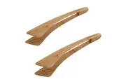 Set of 2 MASTERPRO Bamboo Serving Tongs - Natural