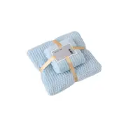 2 pcs Ultra Soft Towel Set Quick Drying for Fitness Bathroom Sports-Blue