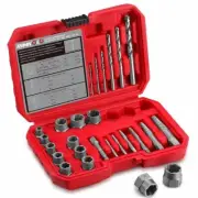 FORCE PRO 26PC SCREW & BOLT EXTRACTOR EASY OUT REMOVER DRILL BIT BROKEN NUT BOLT