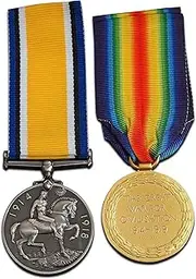 [Trikoty] British War medal + Victory medal Set Reproduction WW1 medals Armed Forces Award World War 1