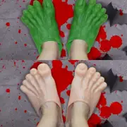 Funny Bare Feet Slippers Caveman Feet Adult Halloween Costume Accessories