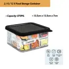 2 / 6 /12 X Food Container Kitchen Fridge Freezer Pantry Storage Organiser 870ML