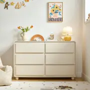 Huybert Minimalist Cream White Drawers of Storage/Tallboy/Chest of Drawers