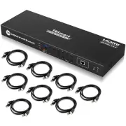 HDMI KVM Switch 16 Port, 16x1 4K@60Hz KVM Switcher, EDID Emulator, Hotkey, RS232