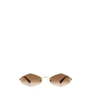 Cartier Geometric Frame Sunglasses 55 Nude