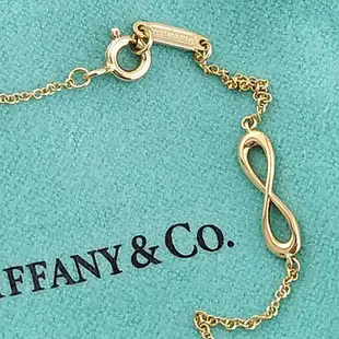 TIFFANY 18K玫瑰金-三個Infinity無限符號墜飾手鍊