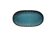 Casa Domani Solare Oval Platter Durable Stoneware 33x18cm - Azure