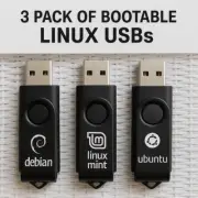 3-Pack Bootable USBs – Debian, Linux Mint, Ubuntu | Custom Printed