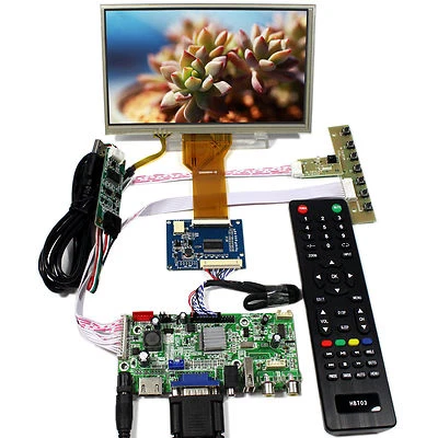 HD VGA AV Audio USB LCD Controller Board 7" AT070TN92 TN93 800x480 Touch LCD