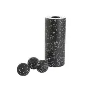 NNETM Hollow Yoga Roller Massage Peanut Ball Set (Black)