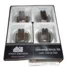 GAS OR ELECTRIC STOVE CHROME CONTROL KNOB KIT (PKT 4) FOR OVENS AND COOKTOPS