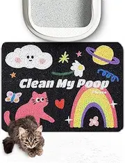 Lukamoo® Cute Cat Litter Mat Large, 60 x 40 cm, for Kitty Litter & Cute Cat Litter Box, Cat Accessories for Indoor Cats, Litter Trapping Mat
