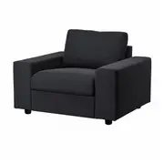 VIMLE armchair, with wide armrests/Saxemara black-blue