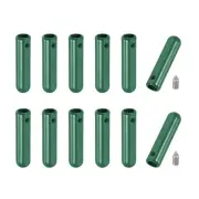12 Pcs Shoelace Tips with Screw, Alloy 25mm Aglets End Tip for DIY, Dark Green