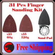 31 Mini Sanding Kit Oscillating Multi Tool Sand Pad wood working sandaper