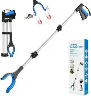 43" Grabber Reacher Tool, Foldable Reacher Grabber Pickup Tool with 360° Rotatin