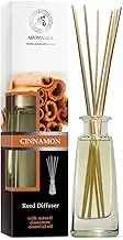 Cinnamon Reed Diffuser w/Natural Essential Cinnamon Oil 100ml - Fresh & Long Lasting Fragrance - Gift Set w/ 10 Bamboo Sticks - Best for Aromatherapy - Spa - Home - Office - Boutique