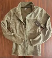 NEW Men's Sz M Eddie Bauer Army Green Sycamore Fleece Lined Jacket Full Zip NWT