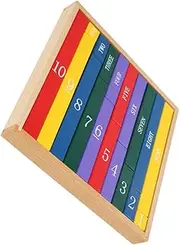 UPKOCH 1Pc Wooden Counting Building Block Pre School Educational Math Teaching Aid for Colorful Cognitive Development Blocks Style Learning for Boys