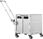 PRESALE 75L Large Shopping Trolley Foldable Camping Cart Storage Basket 4 Wheels