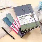 Password Book A5 Letter Tag Password Notebook Computer and Website Login Password Organizer and Manager 240 Pages with Inner Pocket 8.4x5.9 Inches