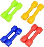 CIYODO 8pcs Kids Mini Dumbbell: Vibrant Colors Hand Weights For Toddlers - Ergonomic Fitness Equipment For Gymnastics & Home Workouts
