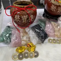 在飛比找momo購物網優惠-【千奇國際精品】招財聚寶甕台灣☆☆鶯歌陶瓷手作(小平口束錢聚