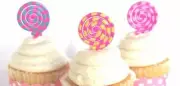CLEARANCE Christmas Cake Toppers Lollipop Cupcake Picks One Dozen