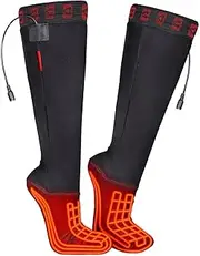 [Gerbing] 12 V Heated Socks Battery Powered – Motorcycle Socks – Stretch Lycra with Patented Microwire Heating Elements for Warmth and Comfort – Moisture Wicking Fabric