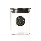 Lemon & Lime 200ml Acier Glass Jar Stainless Steel Lid Kitchen Container Storage