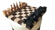 Handmade chess set - replica chess 20s, wooden chess pieces, only chess pieces