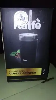 Kaffe Coffee Grinder Electric w/Cleaning Brush, Easy On/Off - 3.5oz / 14 Cup