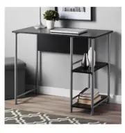 New Black Computer Desk Light Easy Assembly Dorm Bedroom Office Furniture Studen
